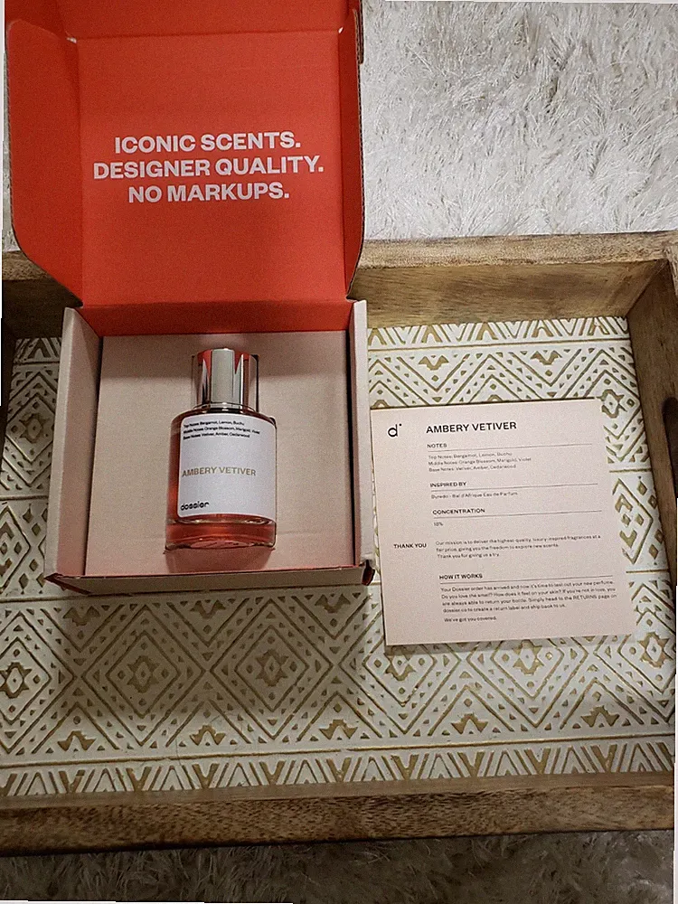 AMBERY VETIVER unisex perfume Dossier fragrance EDP Bal D' Afrique Mens Womans