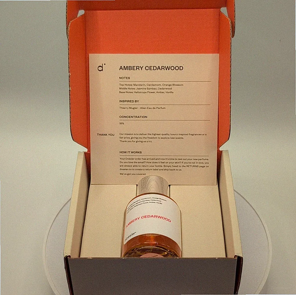 dossier Ambery Cedarwood Eau de Parfum Spray 1.7 fl oz Mandarin Cardamom Jasmine