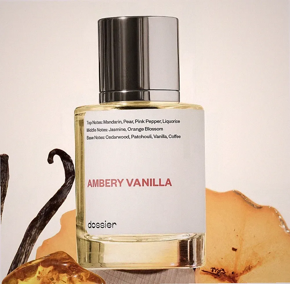 Dossier Ambery Vanilla Body Perfume Spray 50mL Vegan Paraben-Free Phthalate-Free