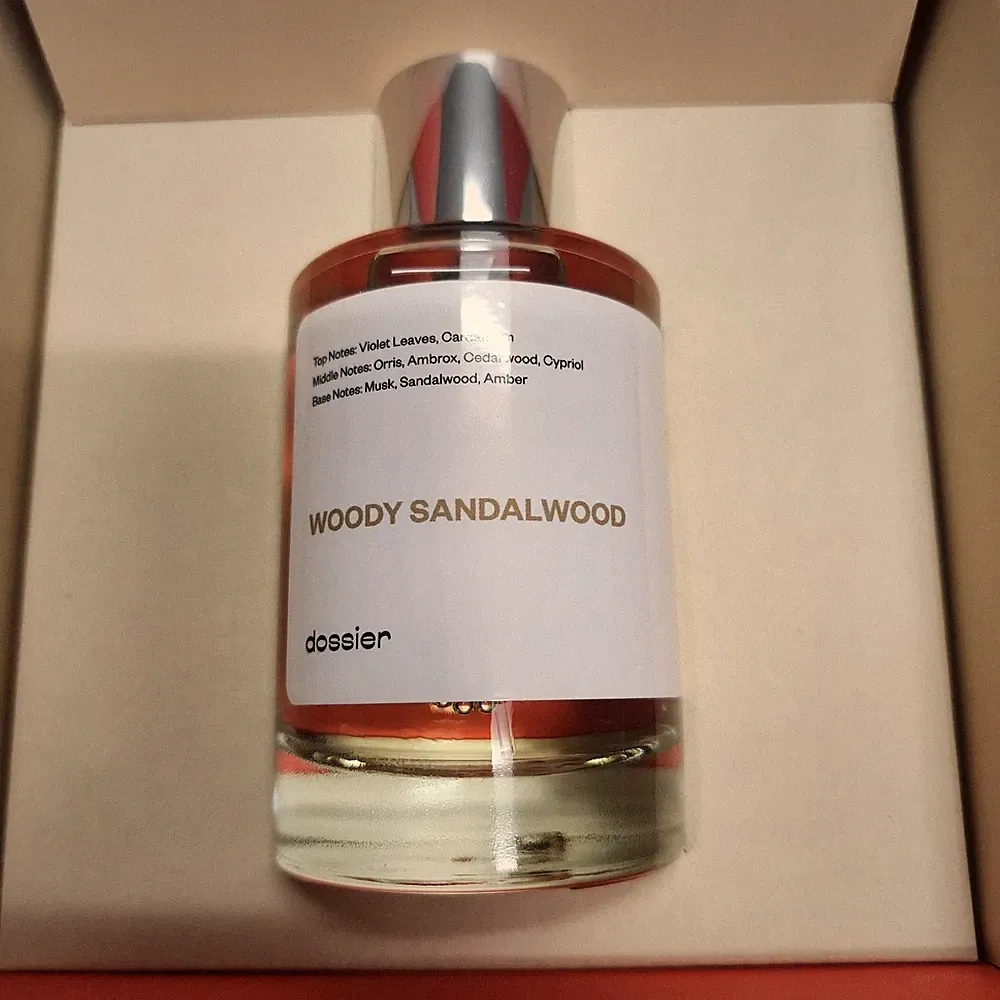 Dossier Woody Sandalwood 100ml 3.4oz Unisex Eau De Parfum Santal 33 Inspired