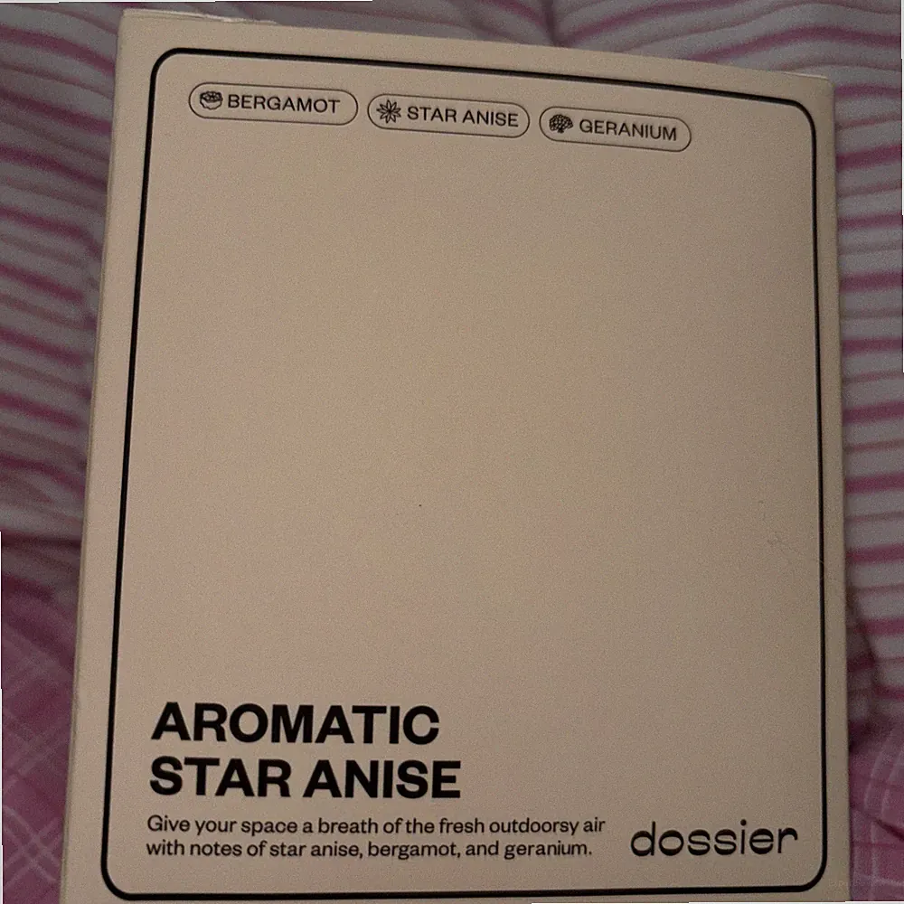 NEW AROMATIC STAR ANISE Dossier fragrance Bergamot Geranium Star Anise